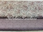 cotonina Linea musica - righi musicali con fondo vintage beige-rosa antico