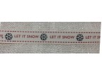 1 Nastro con scritta stampata Let it snow in rosso