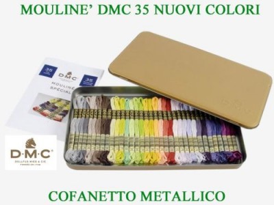 scatola in latta di 35 nuovi col. moulinè NON DISPONIBILE