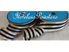 nastro a riche oro e blu H. cm, 3,5