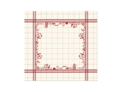 6021 Nappe vaisselle rouge