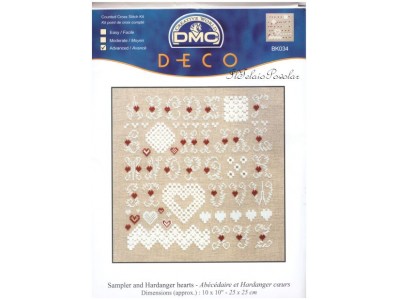 Sampler Hardanger hearts