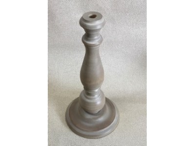 base lampada in legno color tortora h. cm. 25