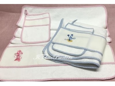 1 asciugamano - disney - topolino + manopola