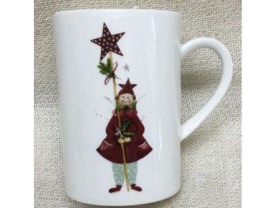 Mug Acufactum - fanciulla con stella -Natalizia