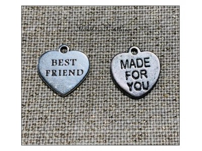 Cuore Best friends argento