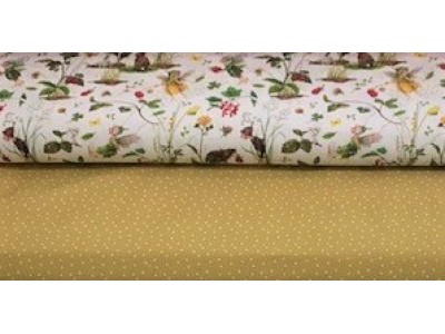 1 acufactum base giallo ocra pois avorio