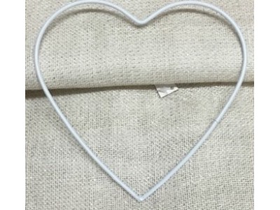 cuore in ferro bianco cm.  15