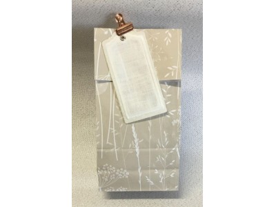 1 - Sacchetto-carta Etichetta cm.6x12 con Clip in metallo