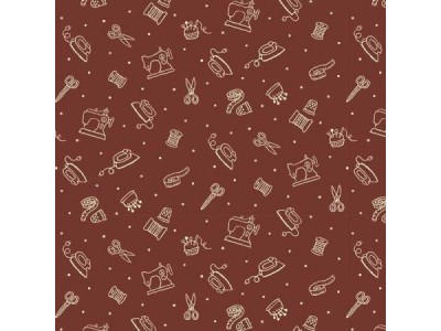 - A.Country - base bordeaux + accessorio cucito avorio