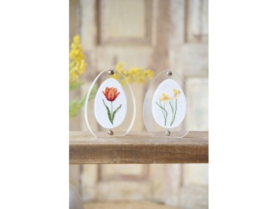 Cornice doppia uovo da circa 12cm in plexiglass