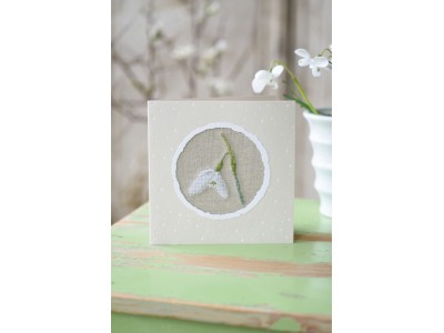 - bigliettino a pois bucaneve 15x15