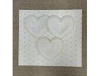 1 - etichette con cornice  a cuore da 7 cm in lino da ricamare